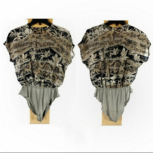 Escada Vintage Silk Bodysuit Medium 42 (B) - Picture 2 of 8